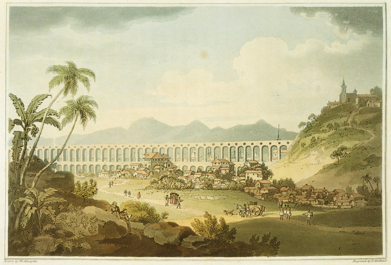 Arcos de Carioco, eller Grand Aqueduct in Rio de Janeiro, plåt 5 från 