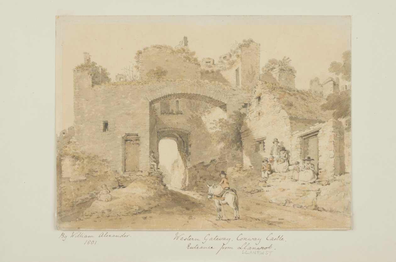 Conway Castle (penna och wc på papper) av William Alexander