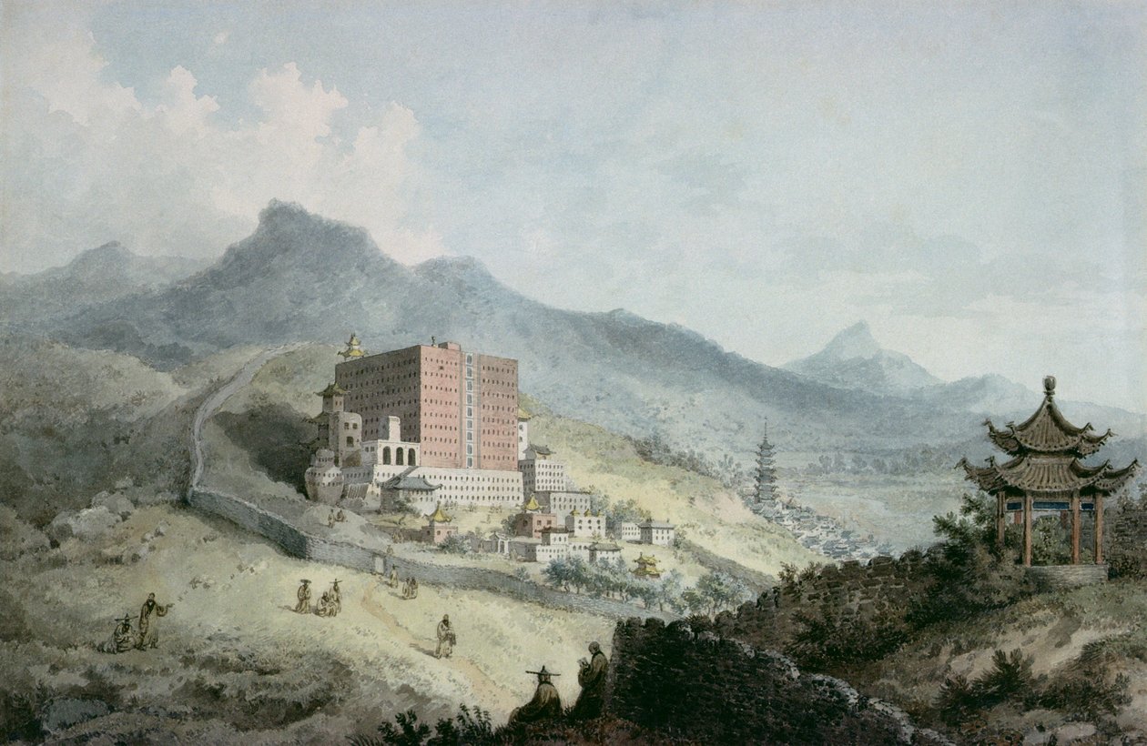 Poo Ta La, eller Fos stora tempel, nära Zehol, Tibet, Kina av William Alexander