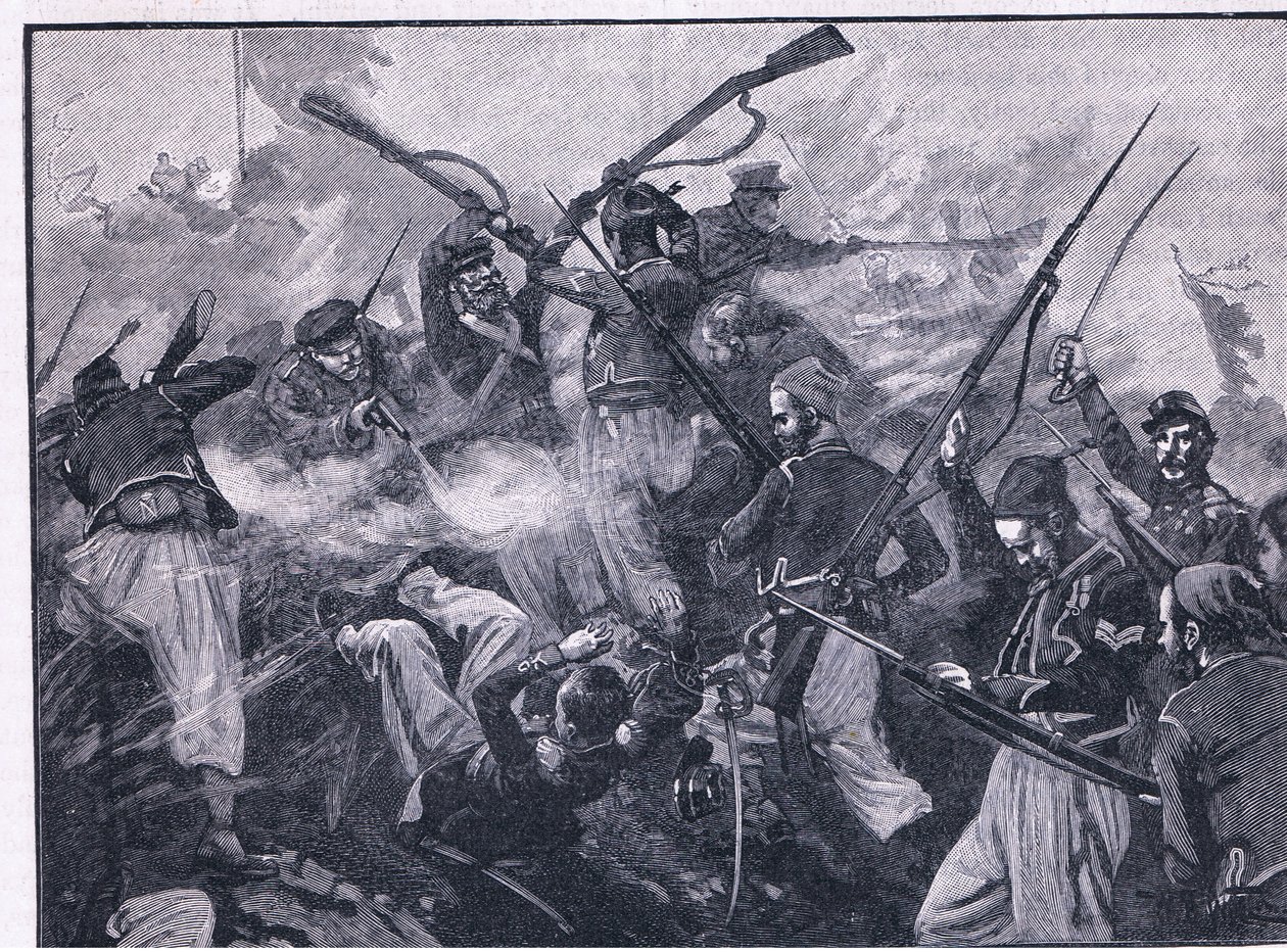 Fransmännen i Malakoff 1855 AD av William Barnes Wollen