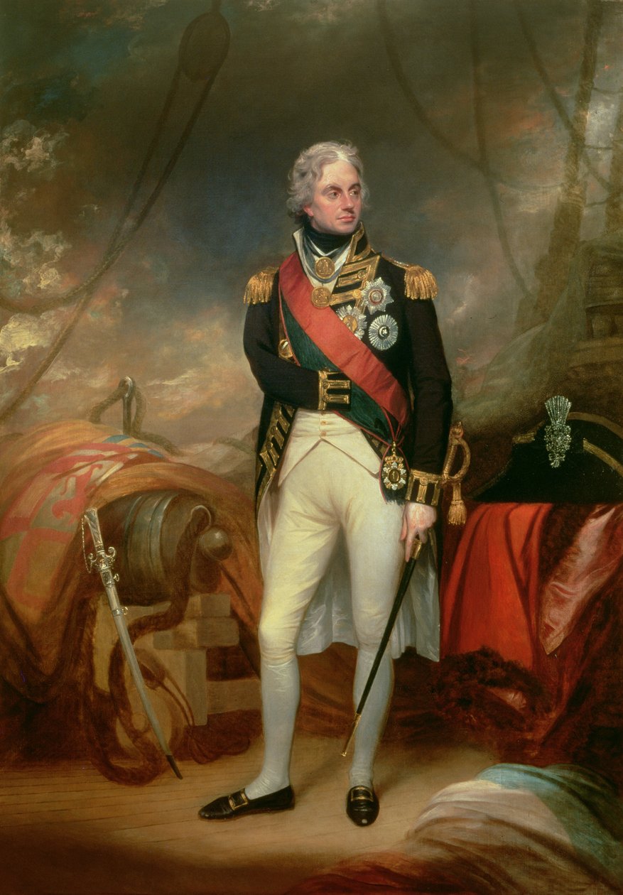 Porträtt av Horatio, Viscount Nelson (1758-1805) 1801 av William Beechey