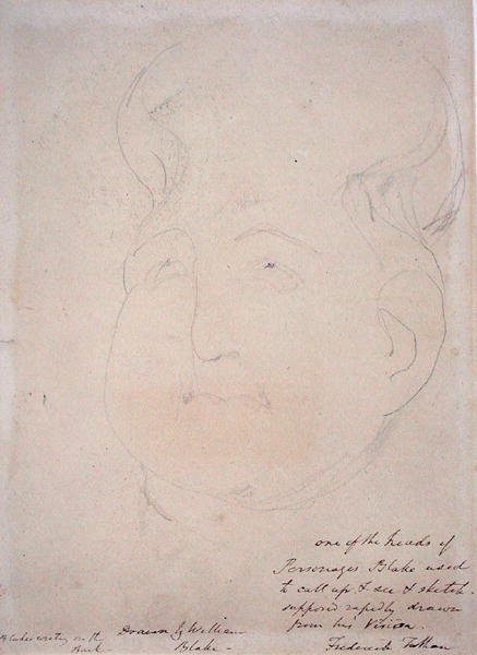 Ett visionärt huvud, 1819-20 av William Blake