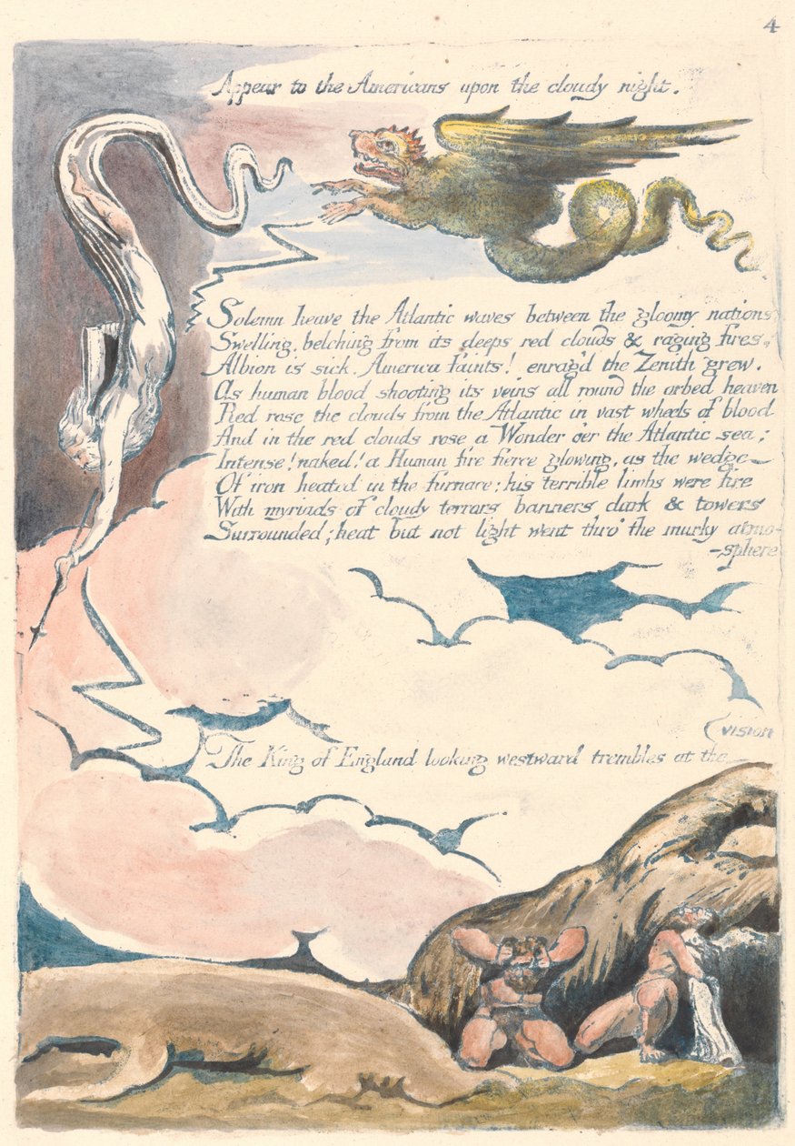 Amerika. En profetia, platta 6, visas för amerikanerna .... av William Blake