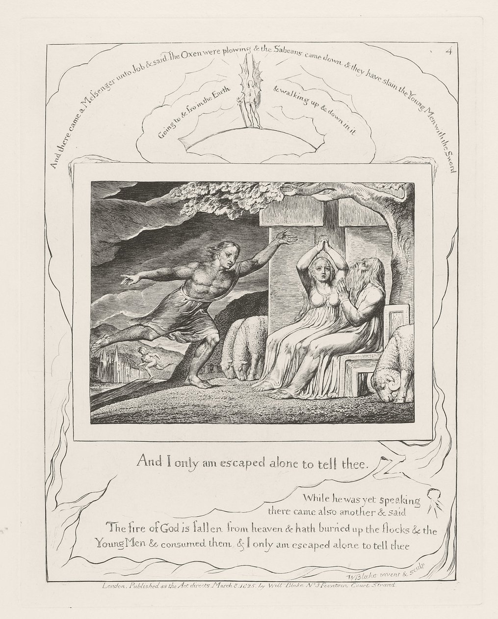 Och jag är bara ensam för att berätta för dig., 1825 av William Blake