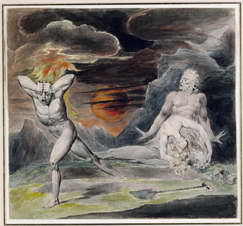 Cain Fleeing from the Wrath of God av William Blake