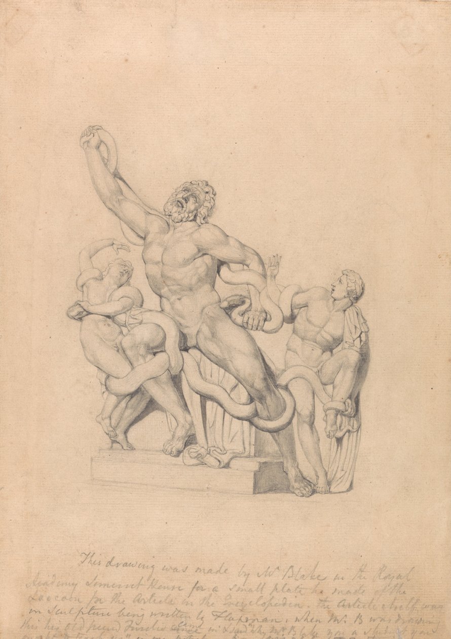 Kopia av Laocoön, för Reess Cyclopædia av William Blake