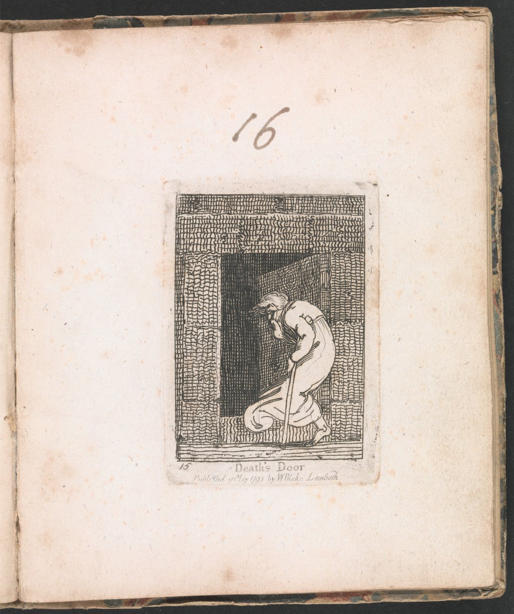 Deaths Door, skylt 16 från For Children. Paradisets portar, 1793 av William Blake