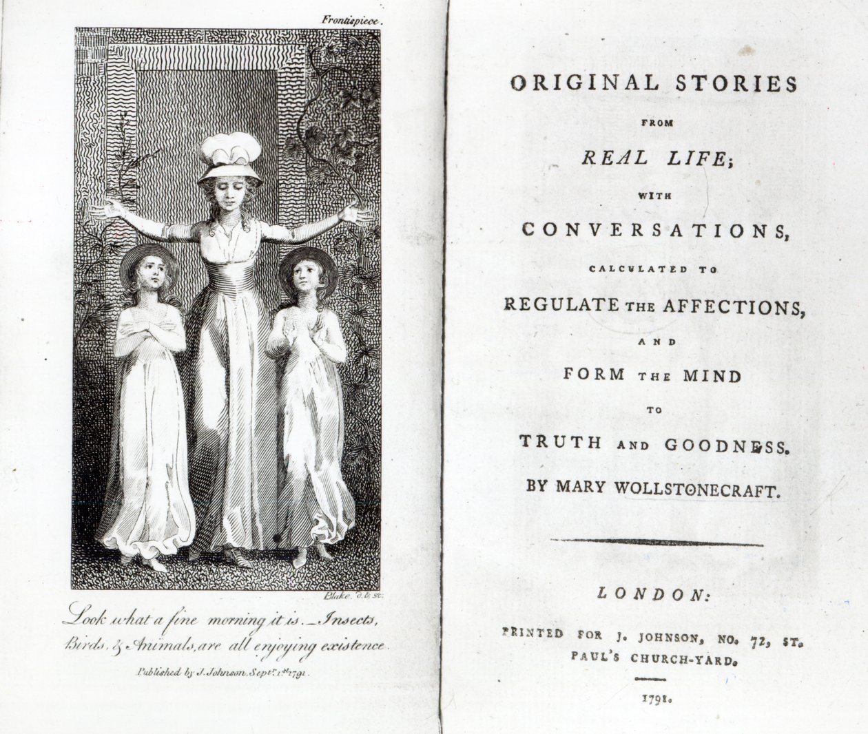 Frontispice till "Original Stories from Real Life" av Mary Wollstonecraft, 1791 av William Blake