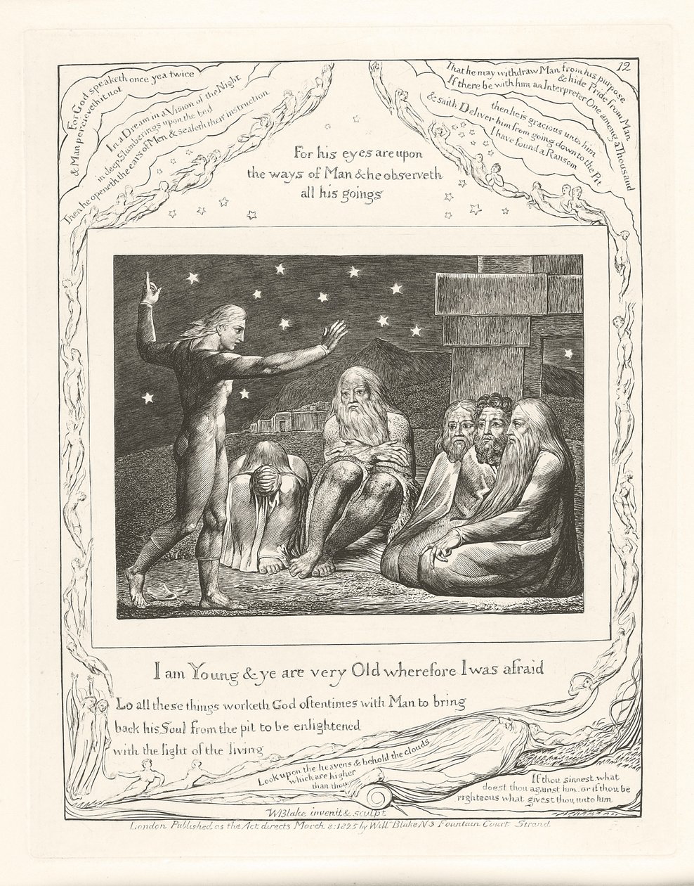 Jag är ung och ni är mycket gamla och därför var jag rädd, 1825 av William Blake