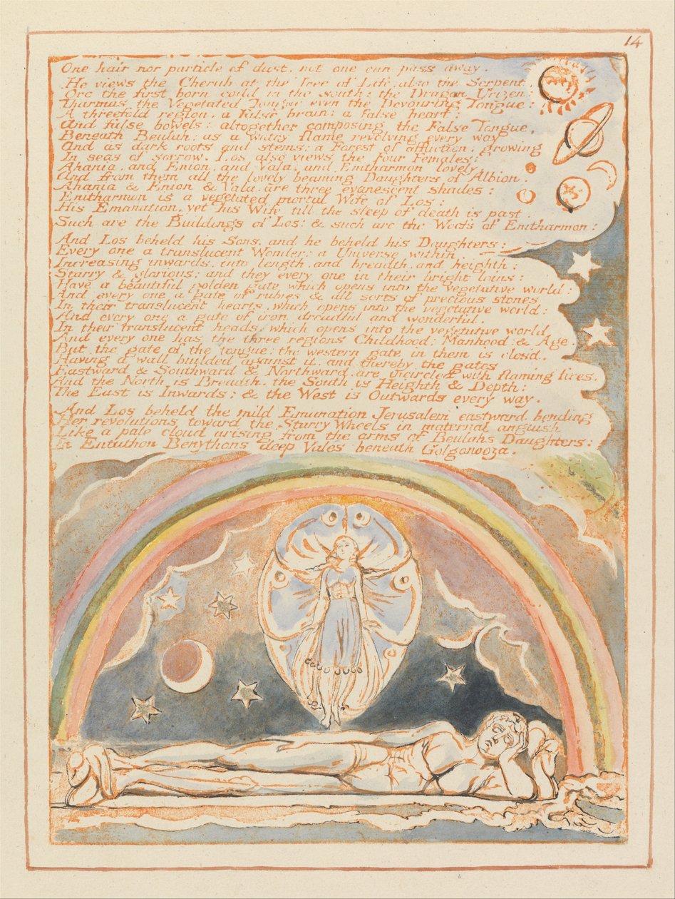 Jerusalem, tallrik 14, av William Blake