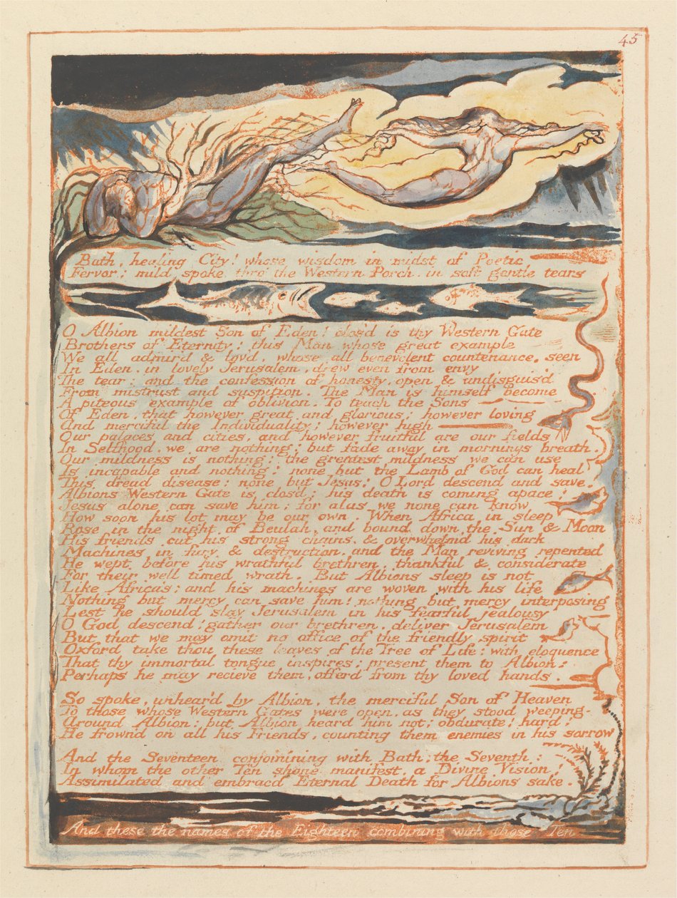 Jerusalem, tallrik 45, av William Blake