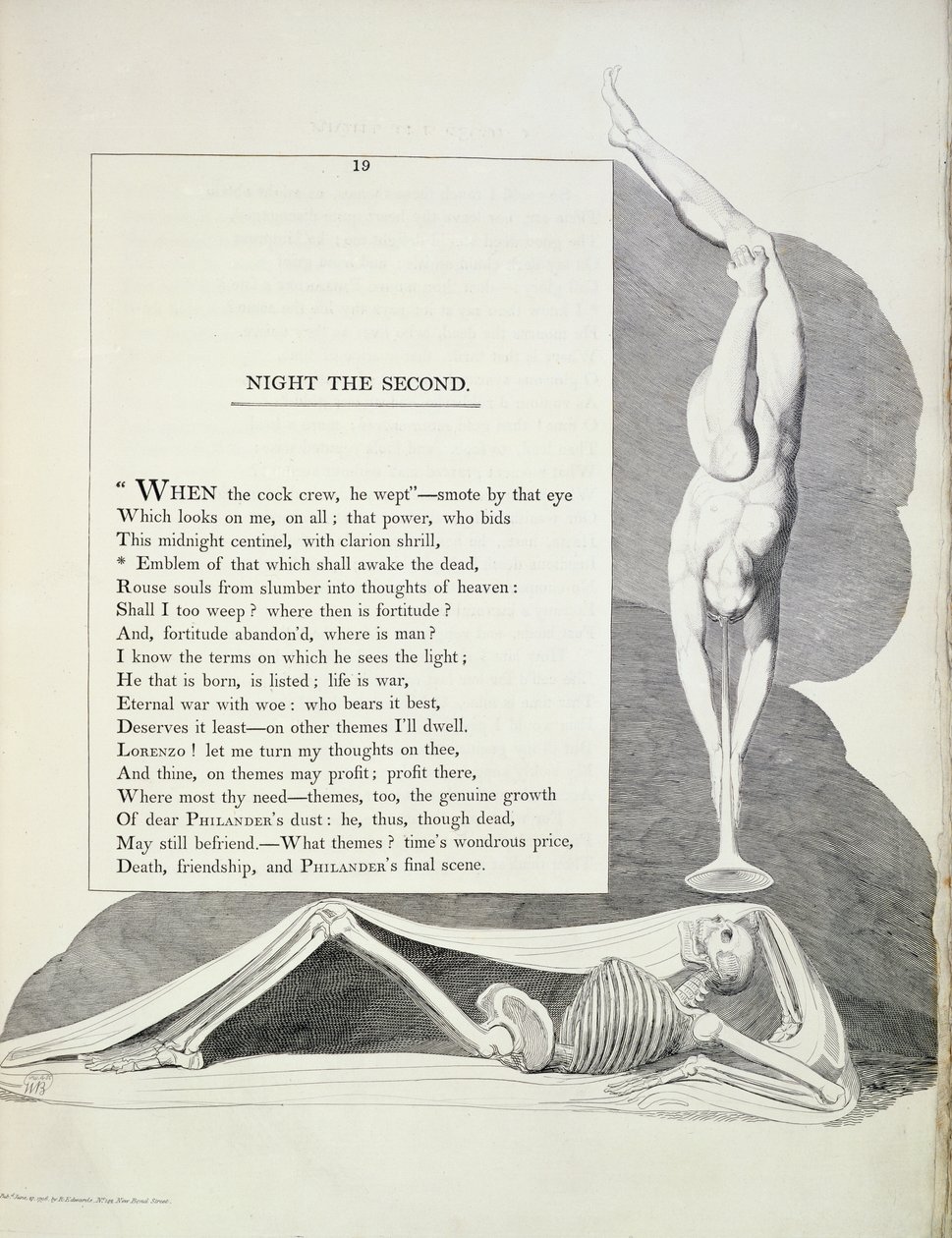 Night Thoughts, av Thomas Young (Plate 5: Night the second), 1797 O1:Night Thoughts, av Thomas Young, 1797, (platta 5) av William Blake