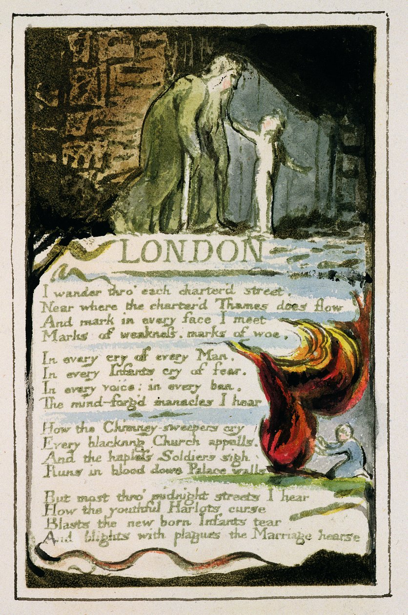 P.124-1950.pt47 London: platta 47 från "Songs of Innocence and of Experience" (kopia R) ca 1802-08 (etsning, bläck och v.c.) av William Blake