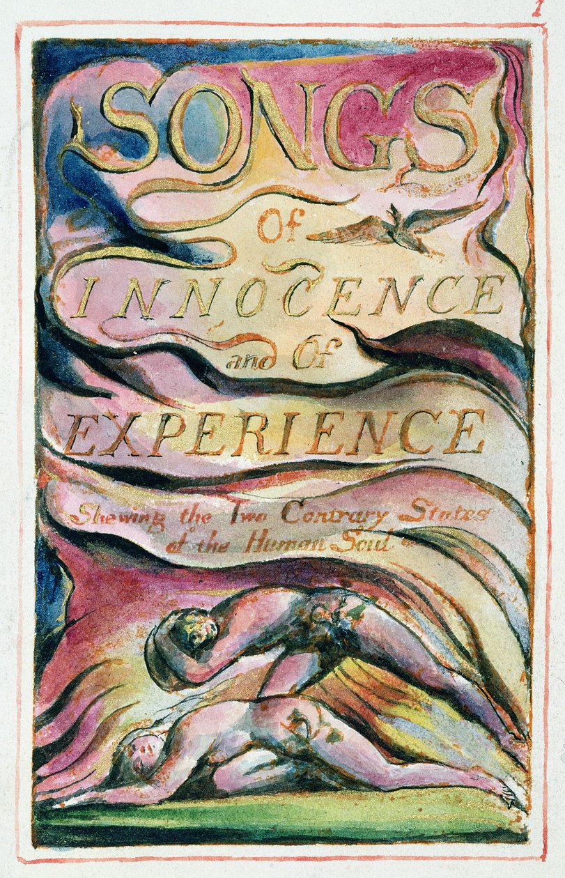 P.125-1950.pt1 Titelblad: tavla 1 från "Songs of Innocence and of Experience" (kopia AA) c.1815-26 (etsning, bläck och v.c.) av William Blake