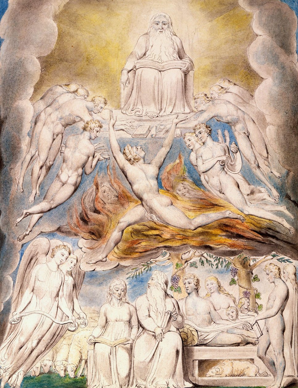 Satan Before the Throne of God av William Blake