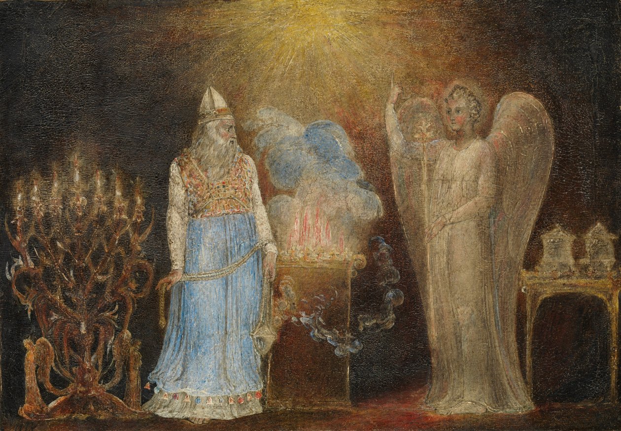 Ängeln som visar sig för Zacharias, 1799–1800 av William Blake