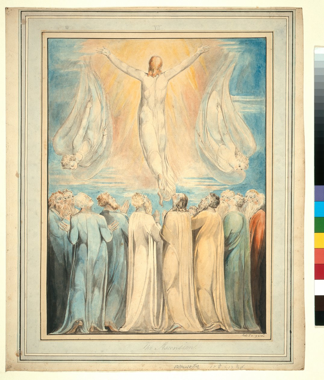 The Ascension, c.1805-6 (penna, penna, bläck och wc) av William Blake