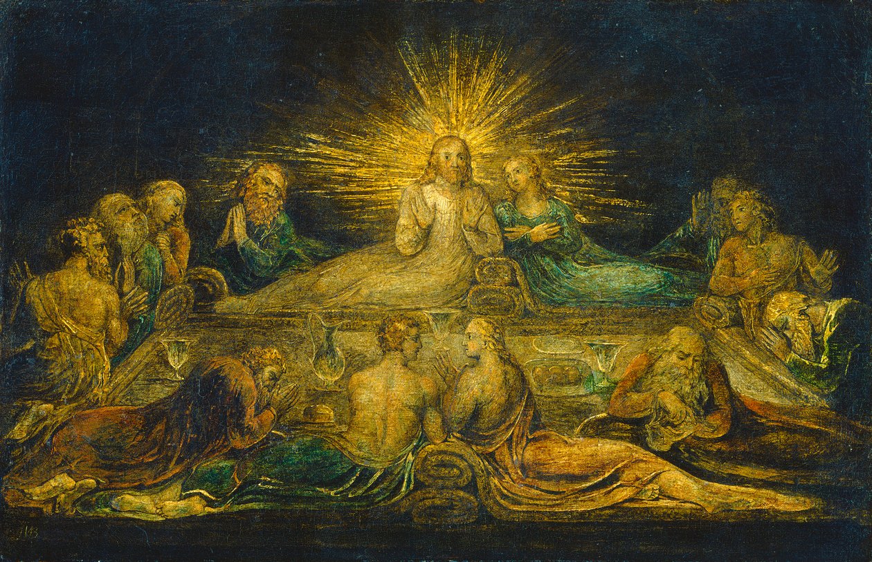 Den sista måltiden, 1799 (tempera på duk) av William Blake