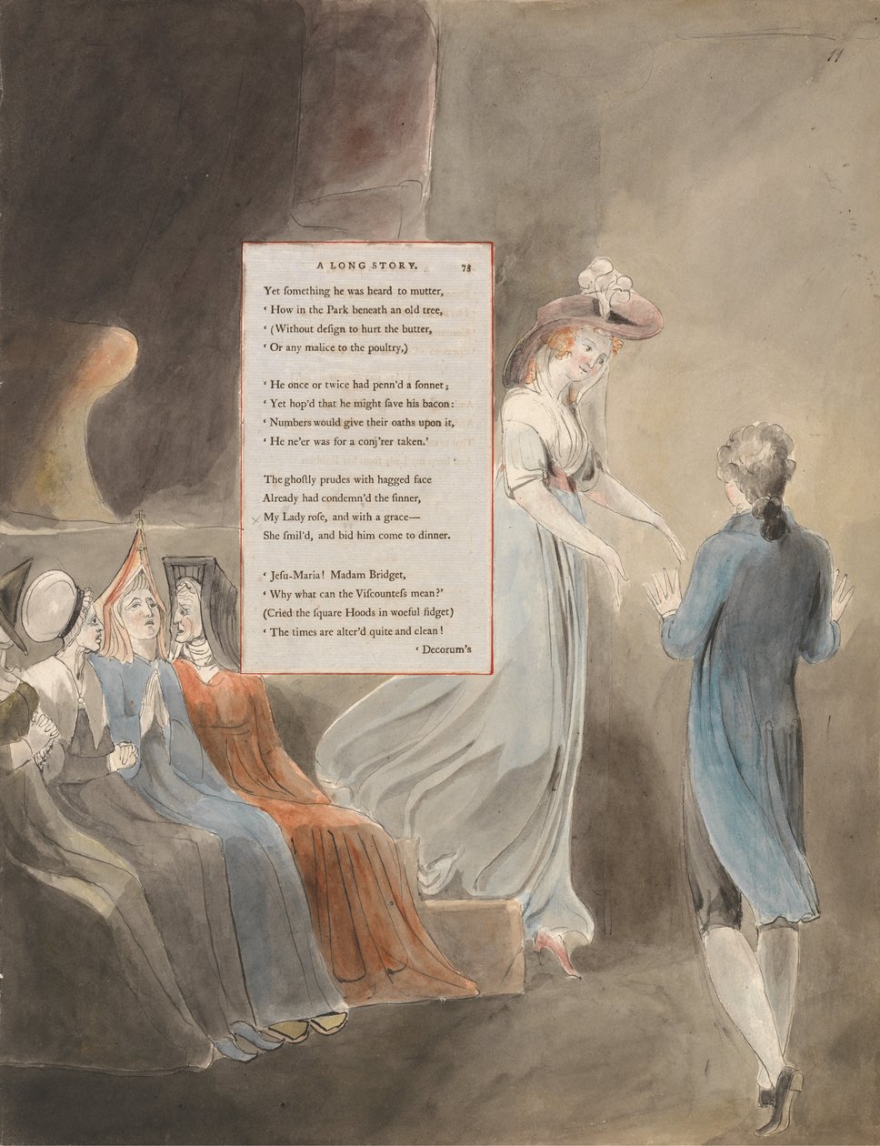 The Poems of Thomas Gray, Design 33, A Long Story. av William Blake