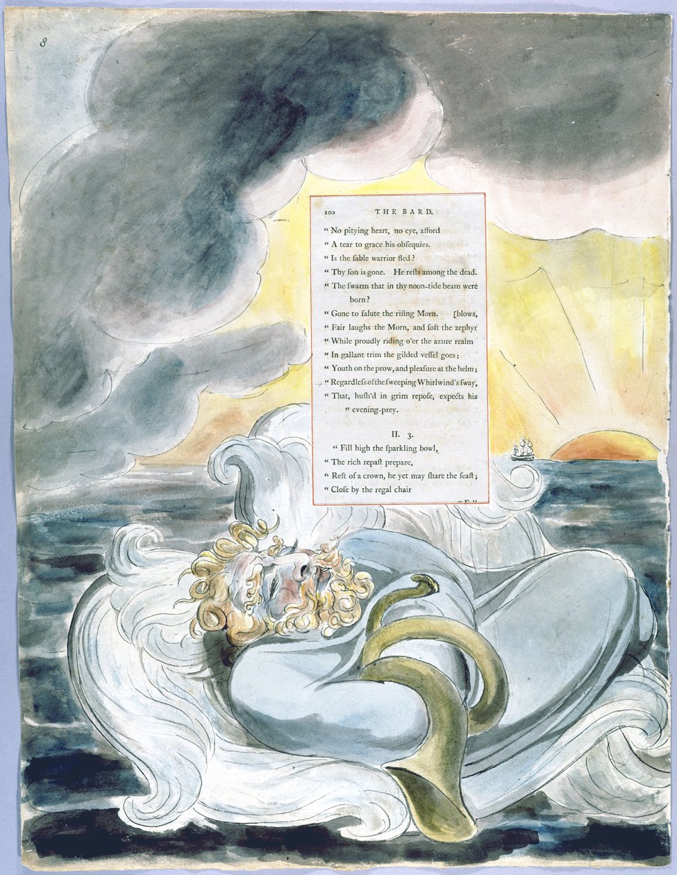 The Poems of Thomas Gray, Design 60 The Bard 08 av William Blake