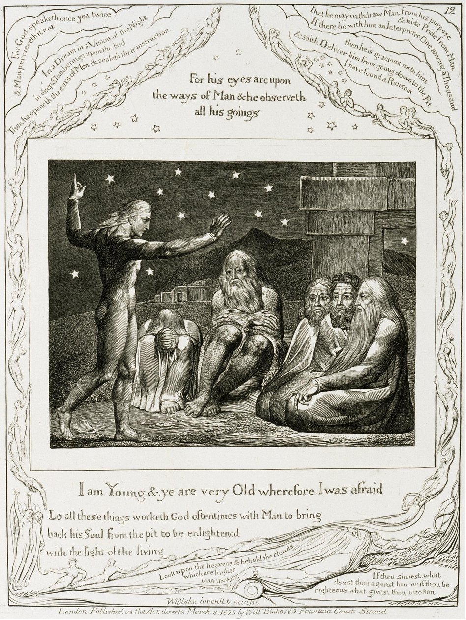 Talet från Elihu av William Blake