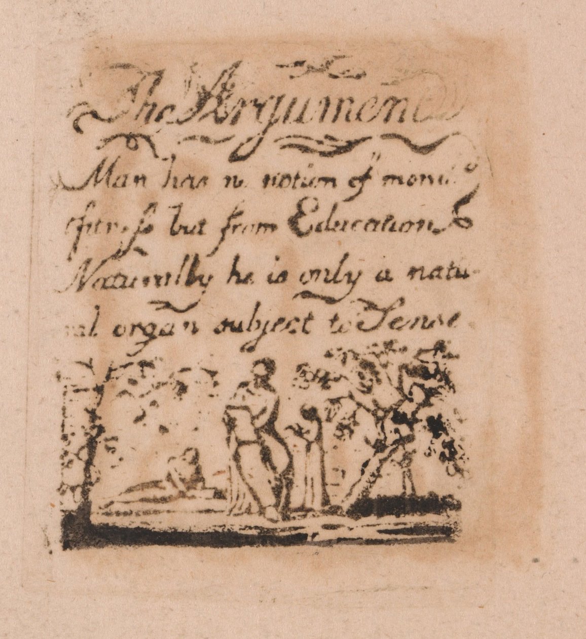 Det finns ingen naturlig religion, platta 2, argumentet. . . . (Bentley a3) av William Blake