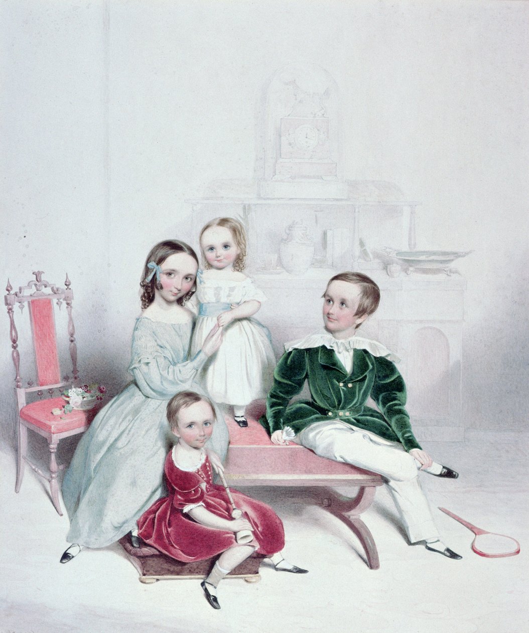 En grupp barn, 1800-talet; av William Henry James Boot