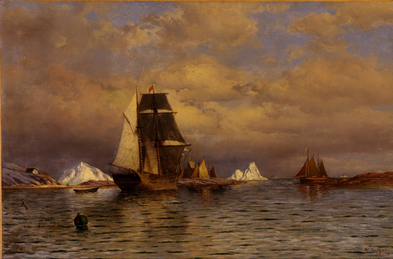 Tittar ut från Battle Harbor av William Bradford