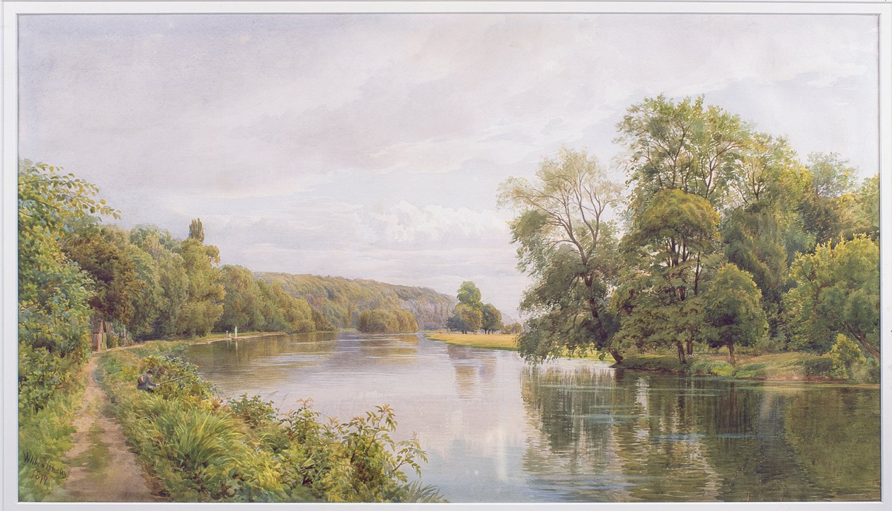 Themsen, 1879 (wc på papper) av William Bradley