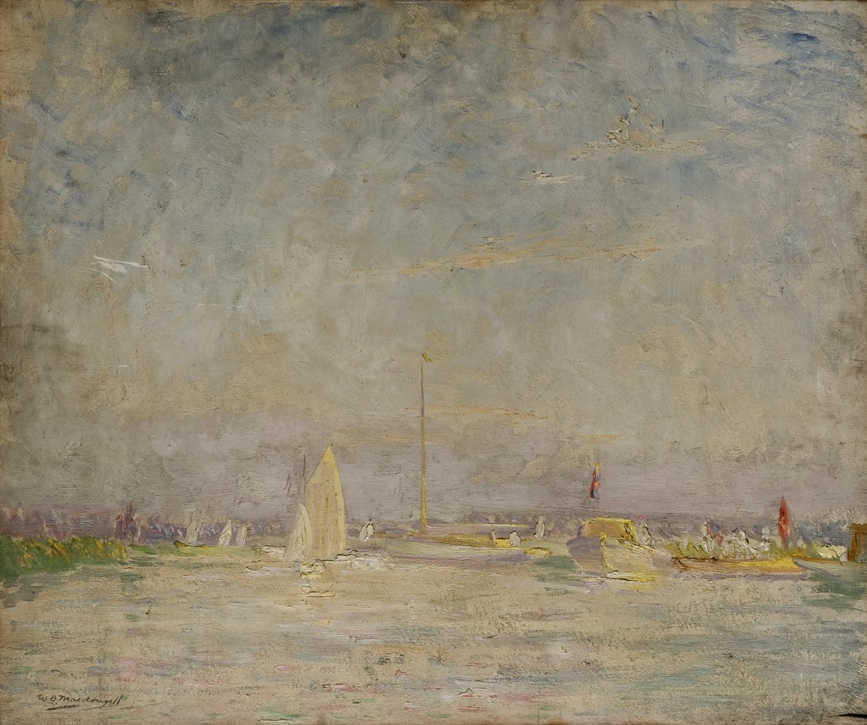 Tidig kväll på Aut River av William Brown MacDougall