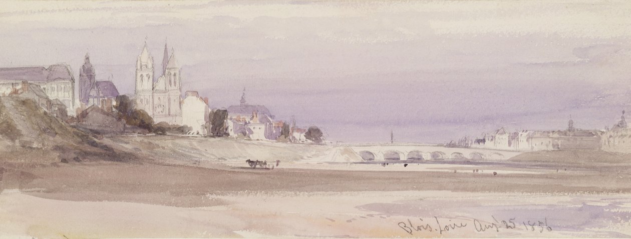 Blois på Loire, 1856 av William Callow