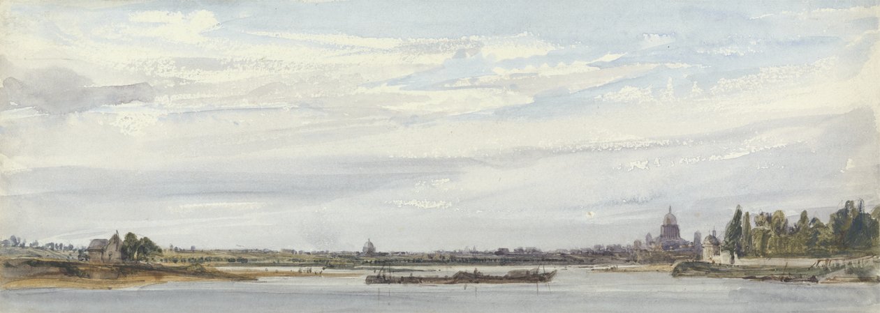 Utsikt över Paris från Charenton (wc på papper) av William Callow