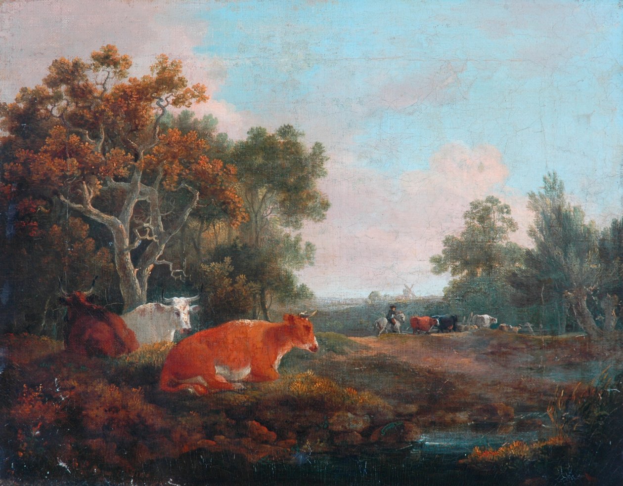 Landskap med boskap av William Collins