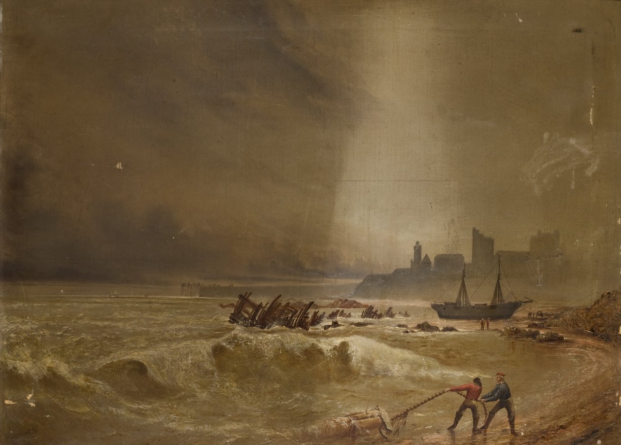 Havsbild utanför Tynemouth, 1871 av William Connell