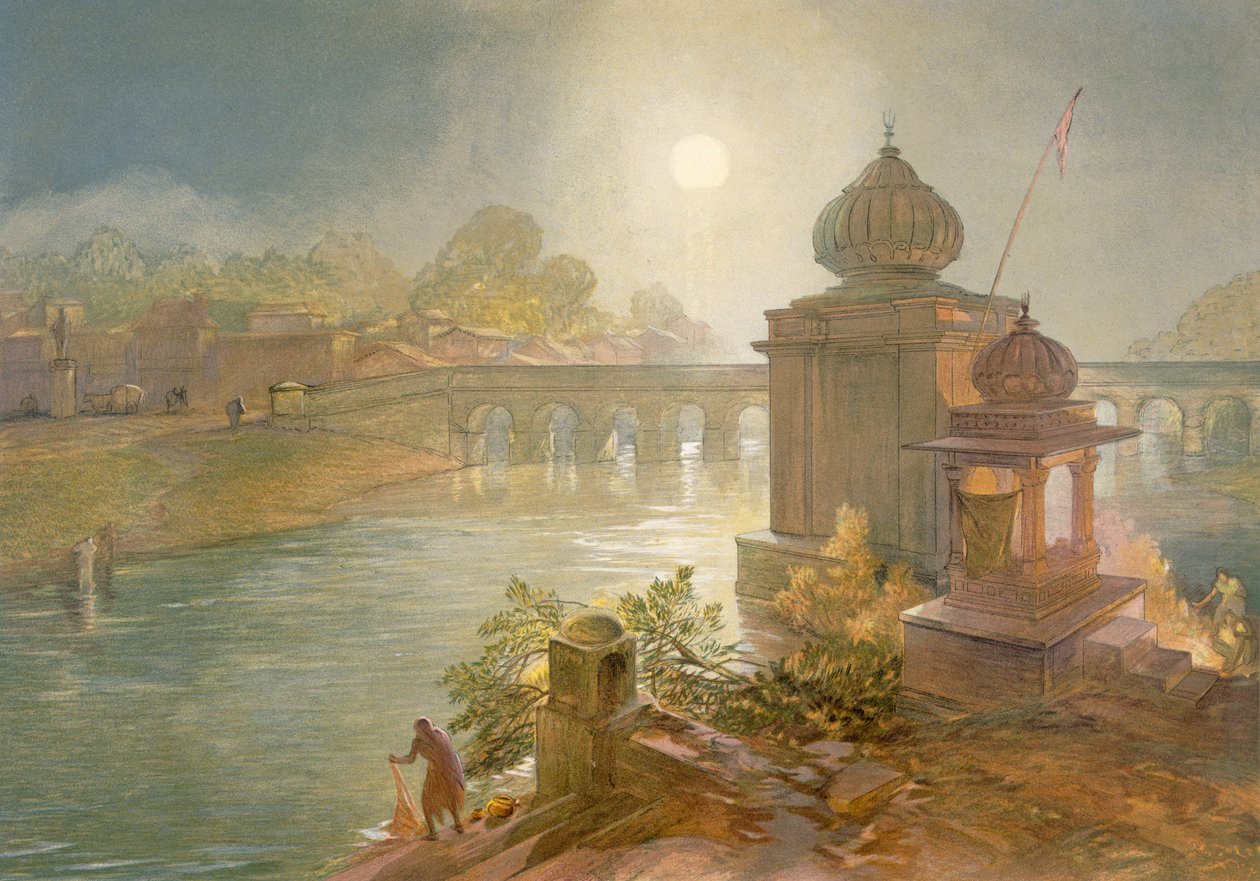 Indore, från "India Ancient and Modern", 1867 av William Crimea Simpson