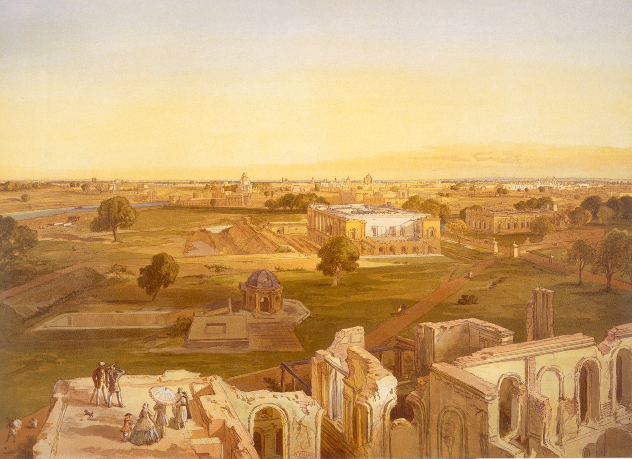 Lucknow, från "India Ancient and Modern", 1867 av William Crimea Simpson