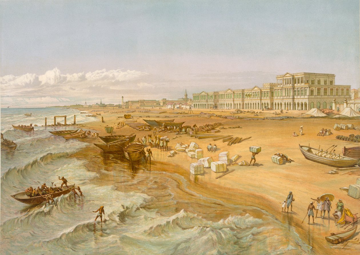 Madras, från "India Ancient and Modern", 1867 av William Crimea Simpson