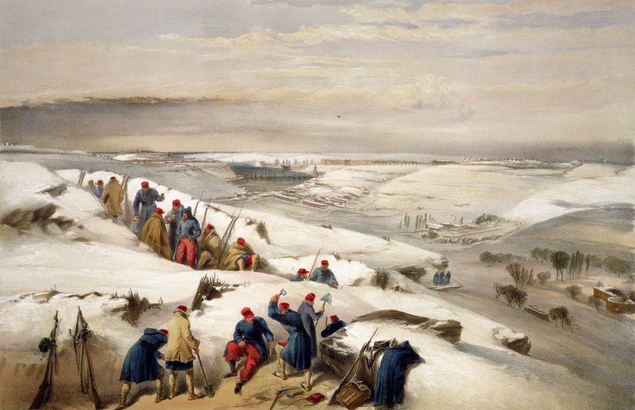 Sebastopol från Extreme Right of the Trench Attack, skylt från 
