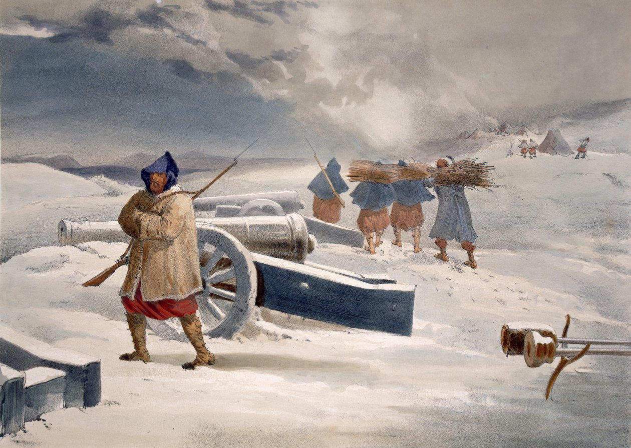 Sentinel of the Zouaves, platta från "The Seat of War in the East", utgiven av Colnaghi and Co. 1856. av William Crimea Simpson