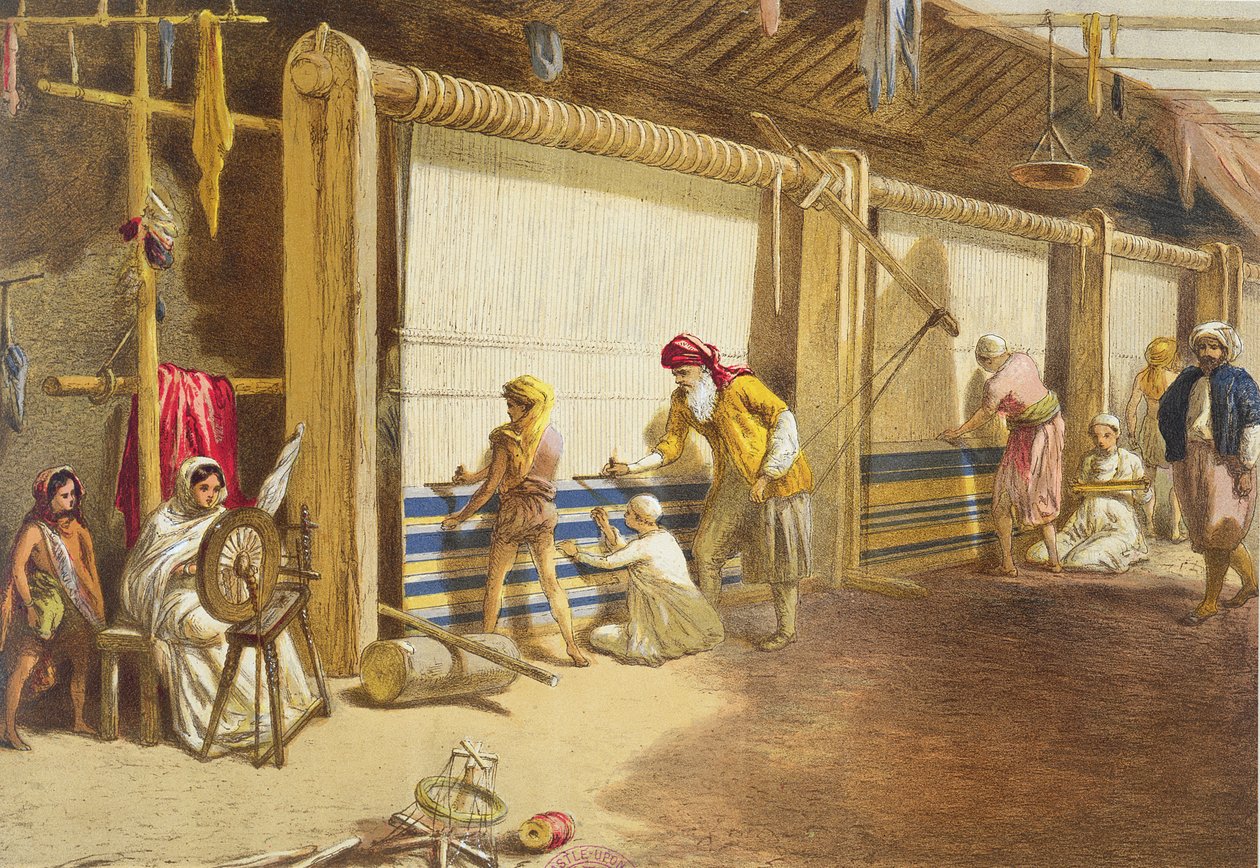Thugs industriskola i Jubbulpore, 1863 (kromolit) av William Crimea Simpson