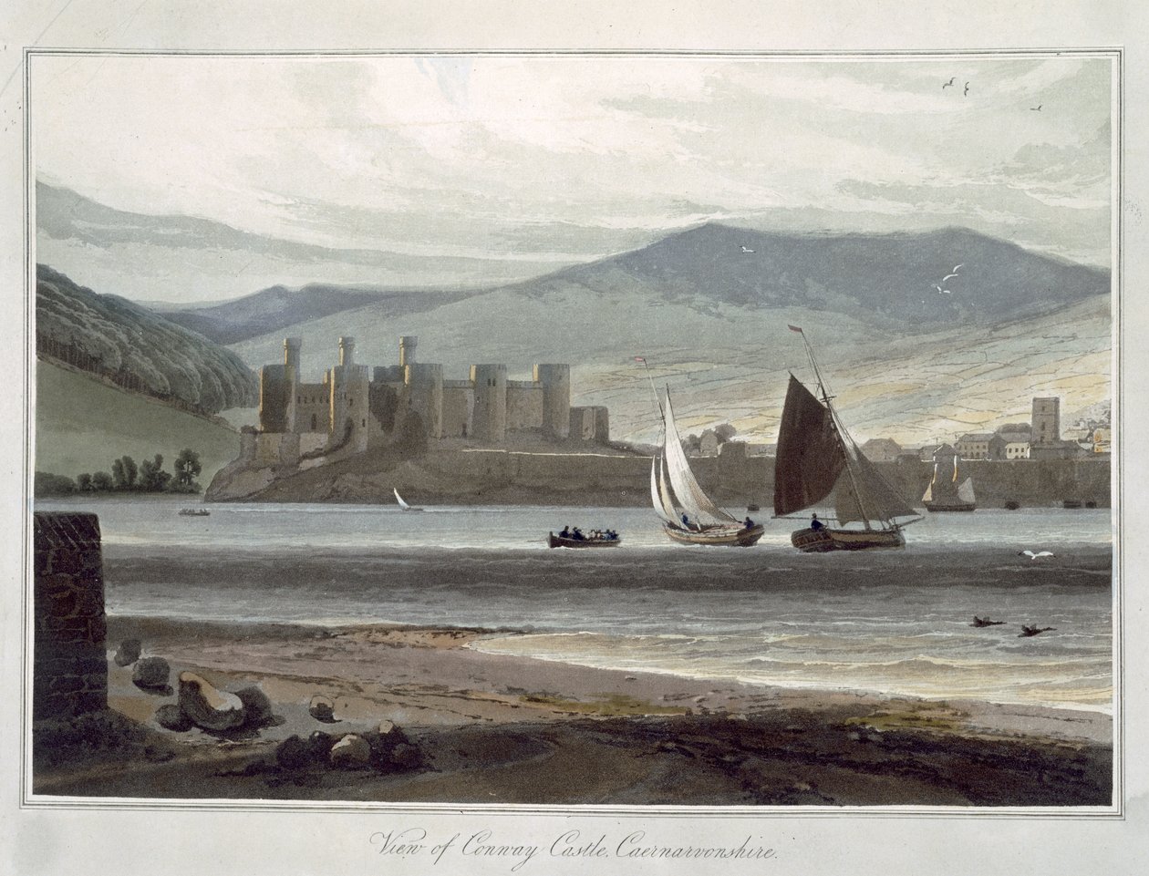 Rassella, nära Kilmartin, Loch Creran, Argyll, från "A Voyage Around Great Britain Undertaken between the Years 1814 and 1825", publicerad 1817 (akvatint) av William Daniell