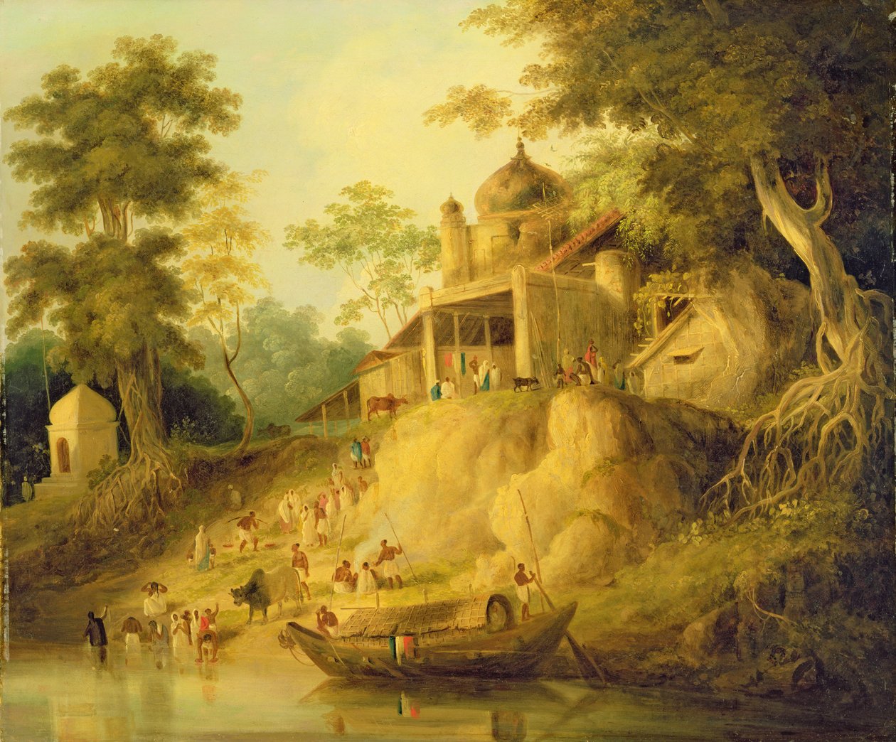The Banks of the Ganges, c.1820-30 av William Daniell