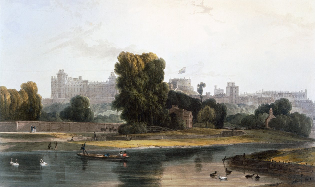 Windsor Castle från Themsen vid Eton, från 
