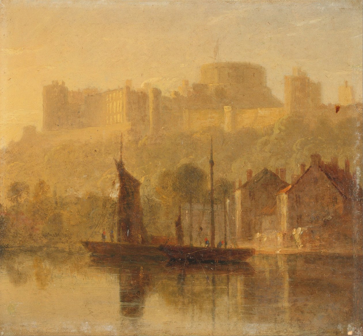 Windsor Castle från Themsen av William Daniell