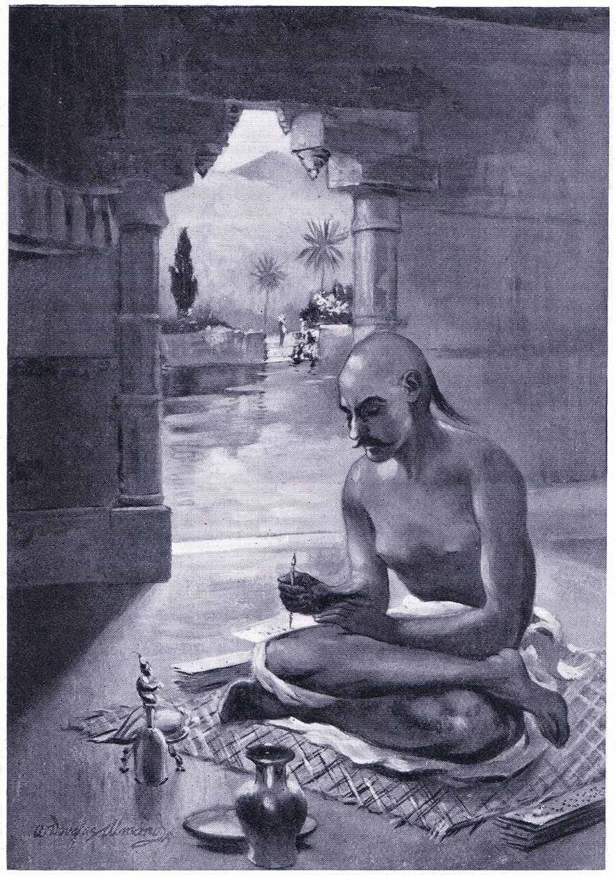 Kalidasa beskriver "Molnbudet" 375 e.Kr. av William Douglas Almond