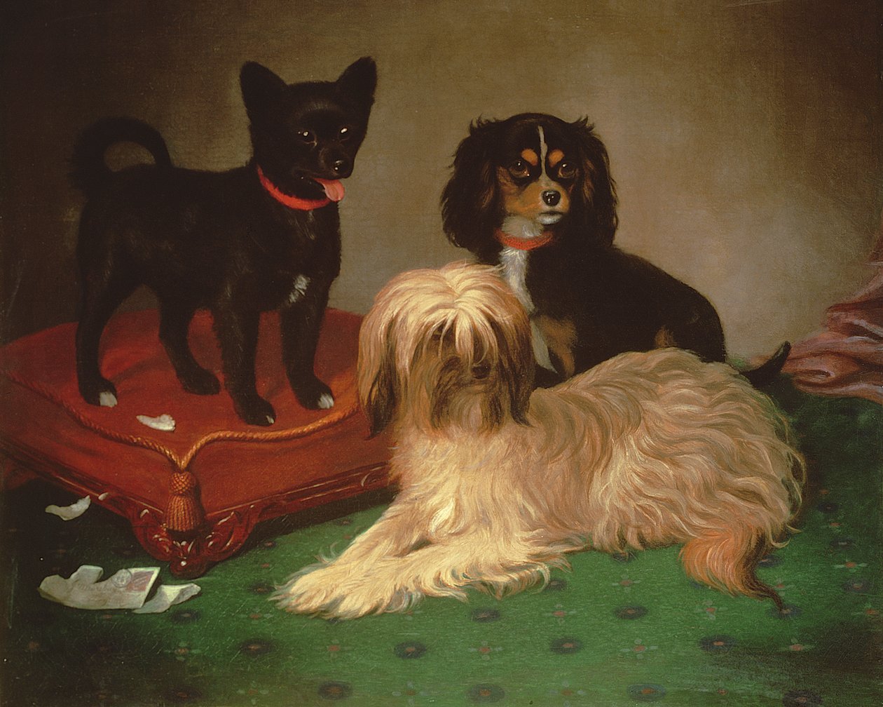 Tre hundar (olja) av William Elsob Marshall