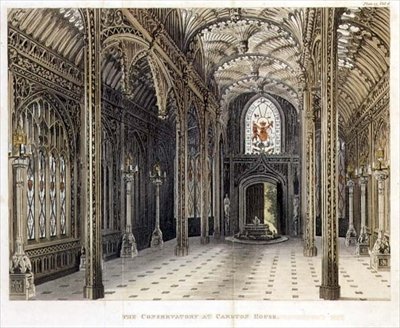 The Gothic Conservatory, Carlton House, från Pynes Royal Residences, publicerad 1818 av William Henry Pyne