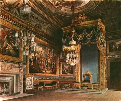 Kings Audience Chamber, Windsor Castle från Pynes Royal Residences, 1818 av William Henry Pyne
