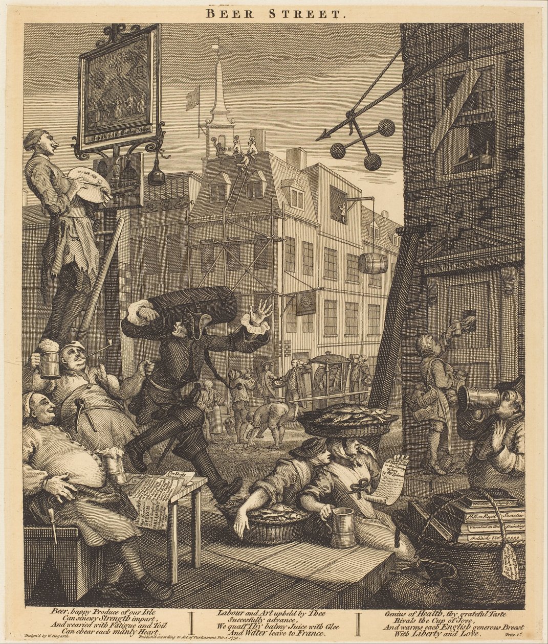 Beer Street av William Hogarth
