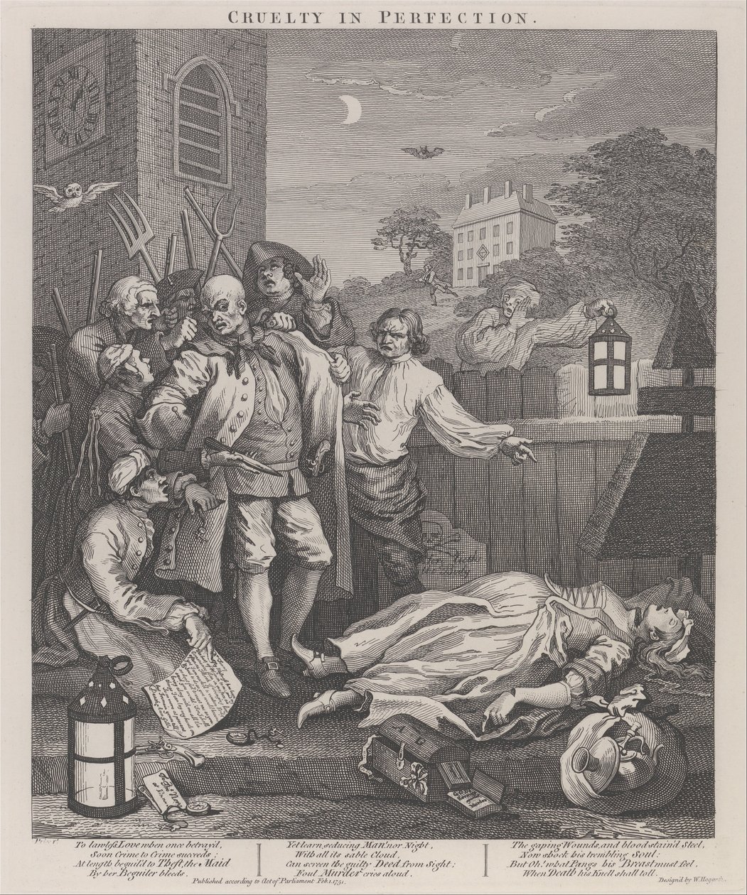 Grymhetens tredje steg- Grymhet i perfektion av William Hogarth